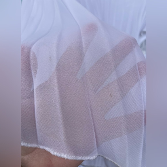 raisa vanessa trendyol white pleated lace embroidered mini dress size 36/6 - Picture 16 of 16